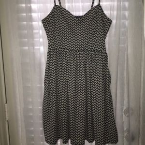 Xhilaration Cream and Blue Dress